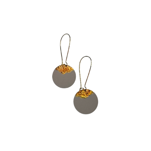 Gold hanging earrings