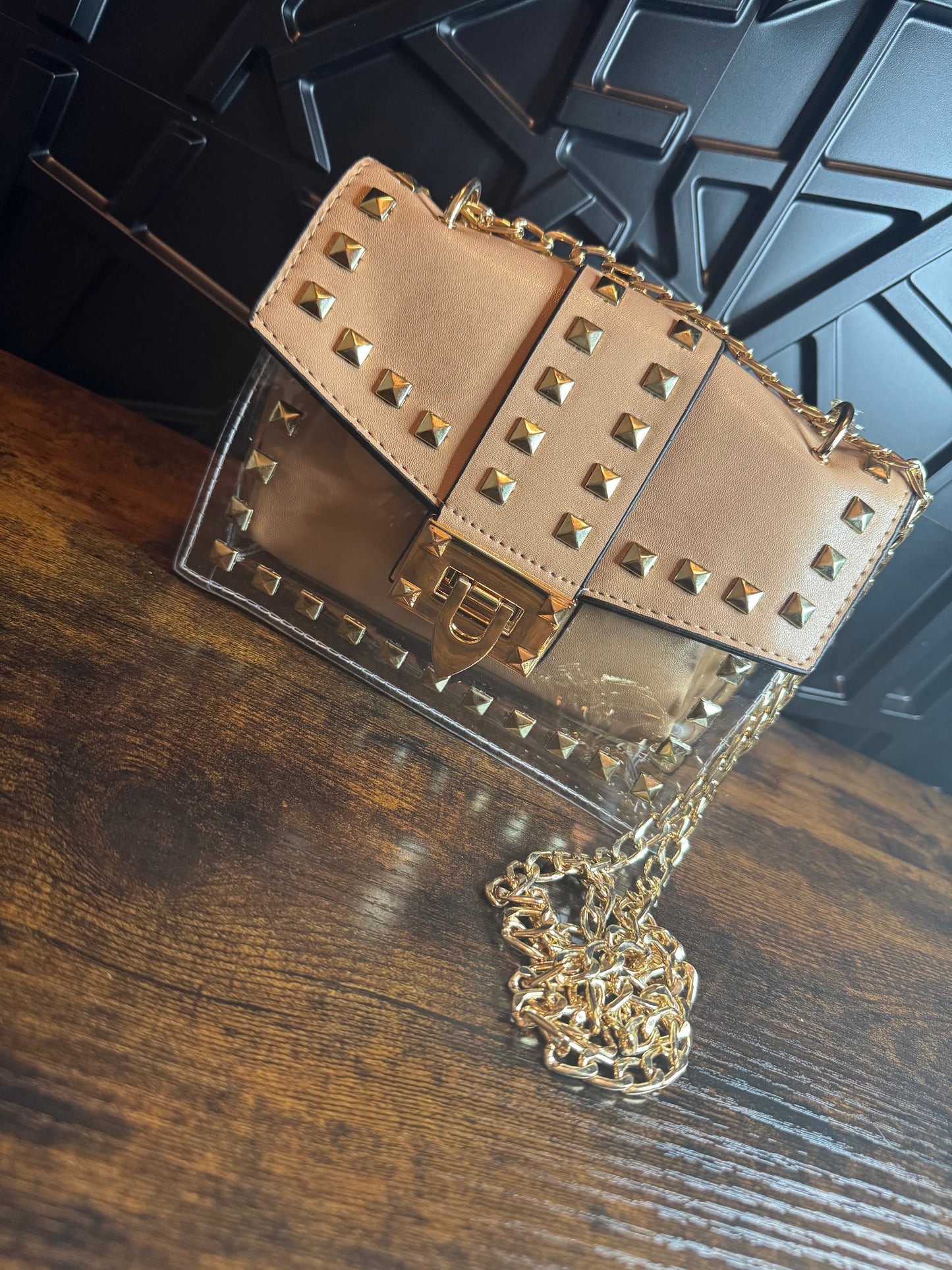 Tan and Clear Handbag