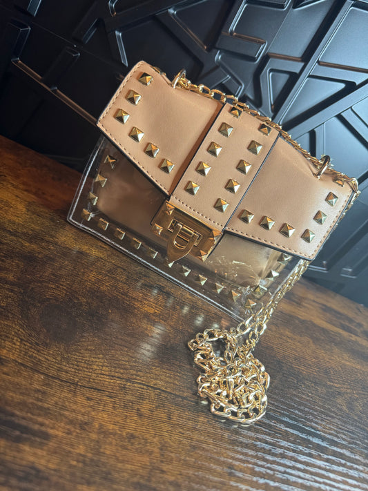 Tan and Clear Handbag