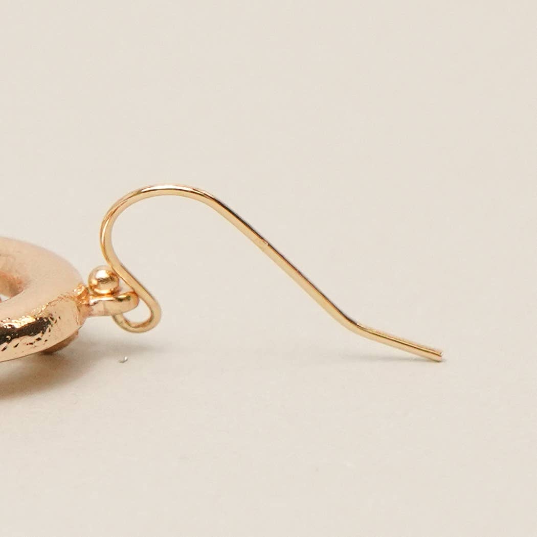 Clover Shaped Metal Drop Hook Earrings: GOLD / One Size