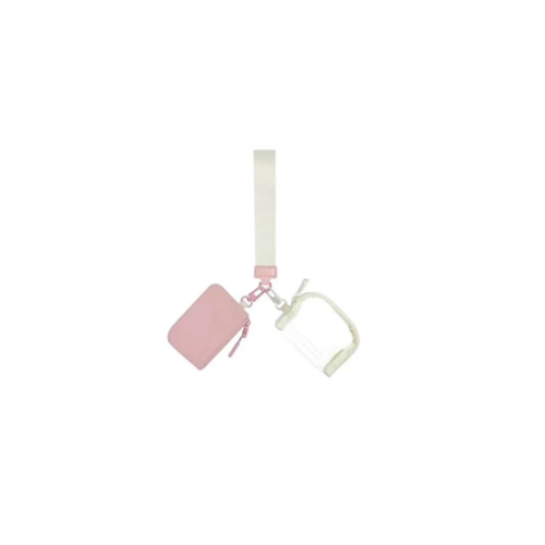 Nylon Dual Pouch Wristlet Strap Wallet