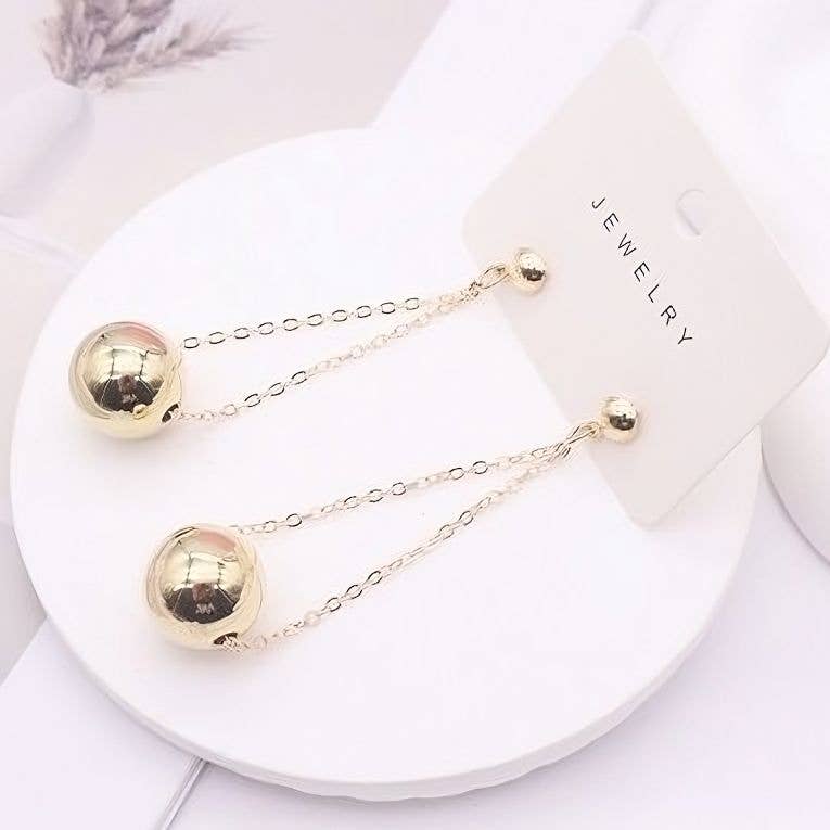 12pk High Polish Dangle Ball Fashion Earrings